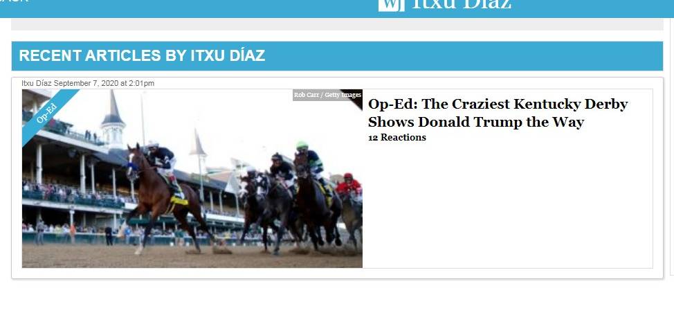 Guiño al periodismo gonzo en el estreno de Itxu Díaz en The Western Journal