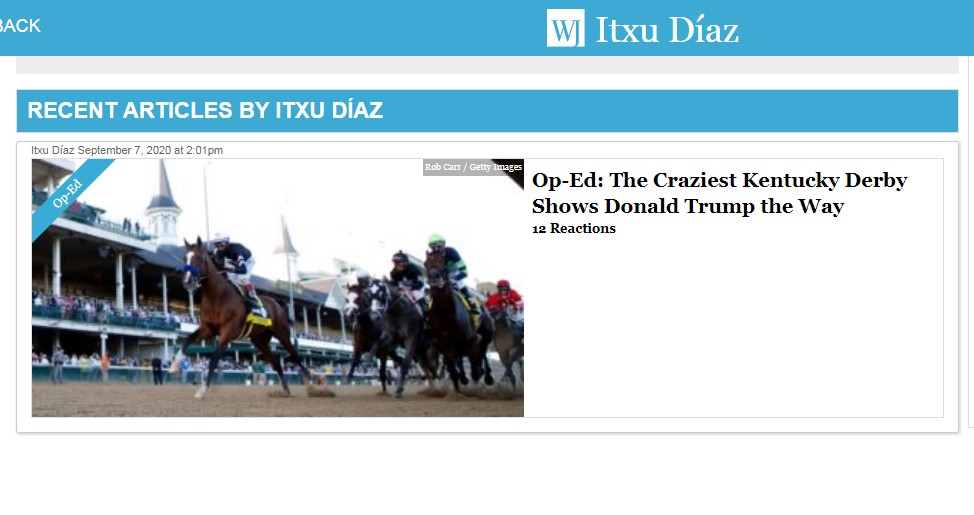 Guiño al periodismo gonzo en el estreno de Itxu Díaz en The Western Journal